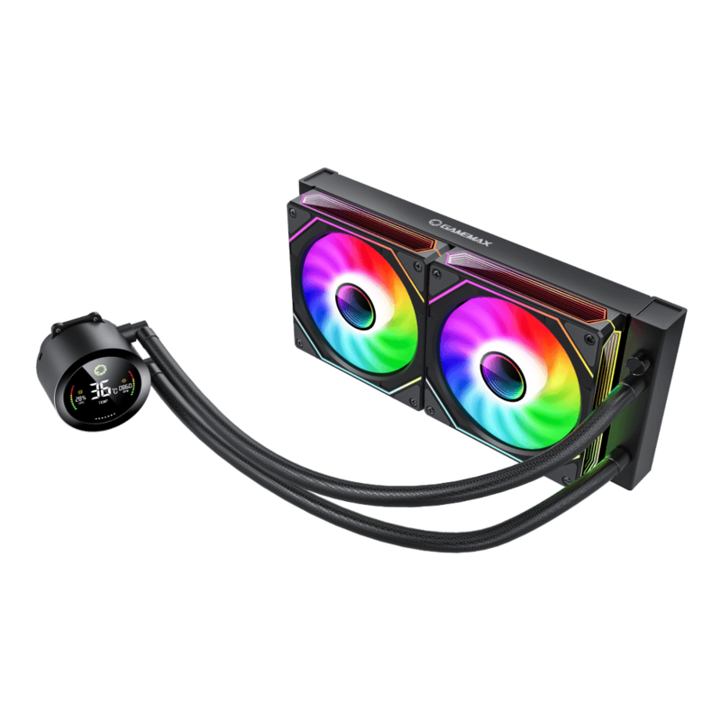 Gamemax  Cpu Liquid Cooler  Iceburg 240 Digital  Black