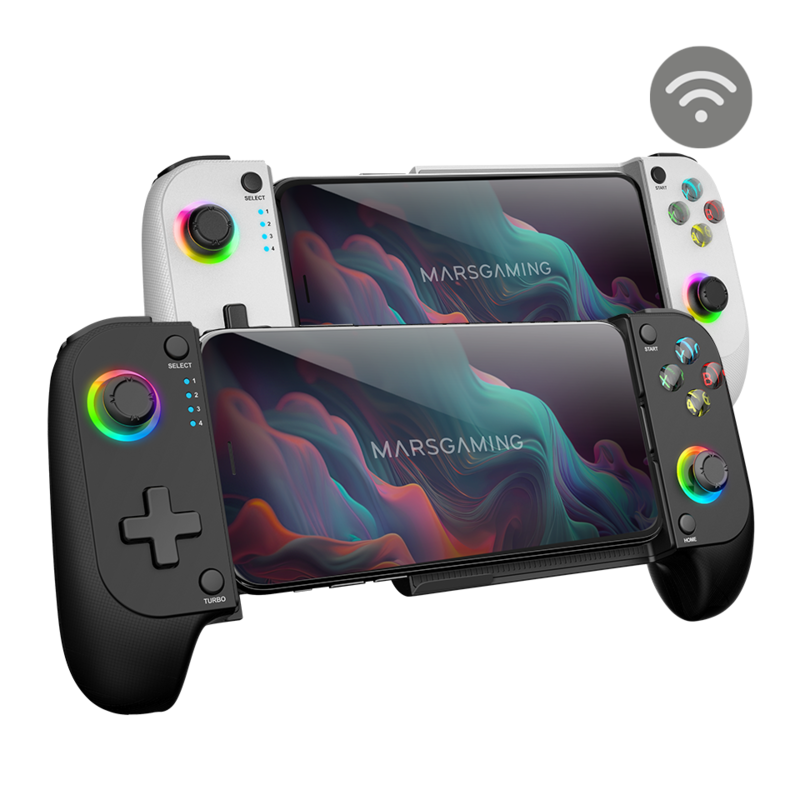 Gamepad Bluetooth Mars Gaming Mgpxpro Bt+Usb Multiplataforma Hall Effect Negro