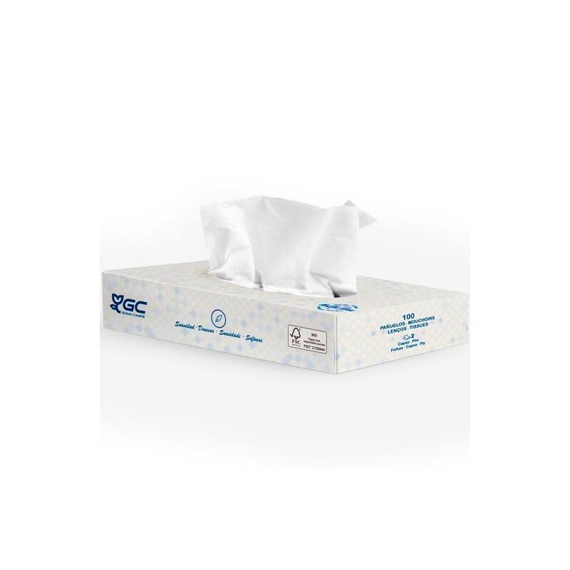 Gc Pañuelos Faciales  2 Capas Caja 100u Blanco