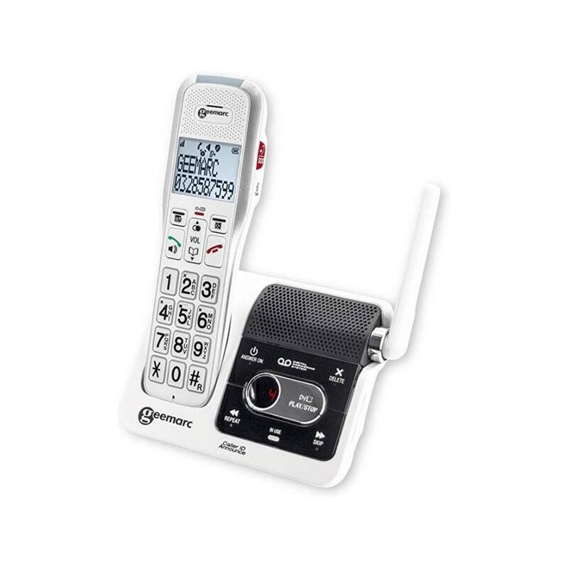 Geemarc 595 U.L.E Teléfono Fijo Ampliado Para Personas Mayores Con Bloqueo De Llamadas