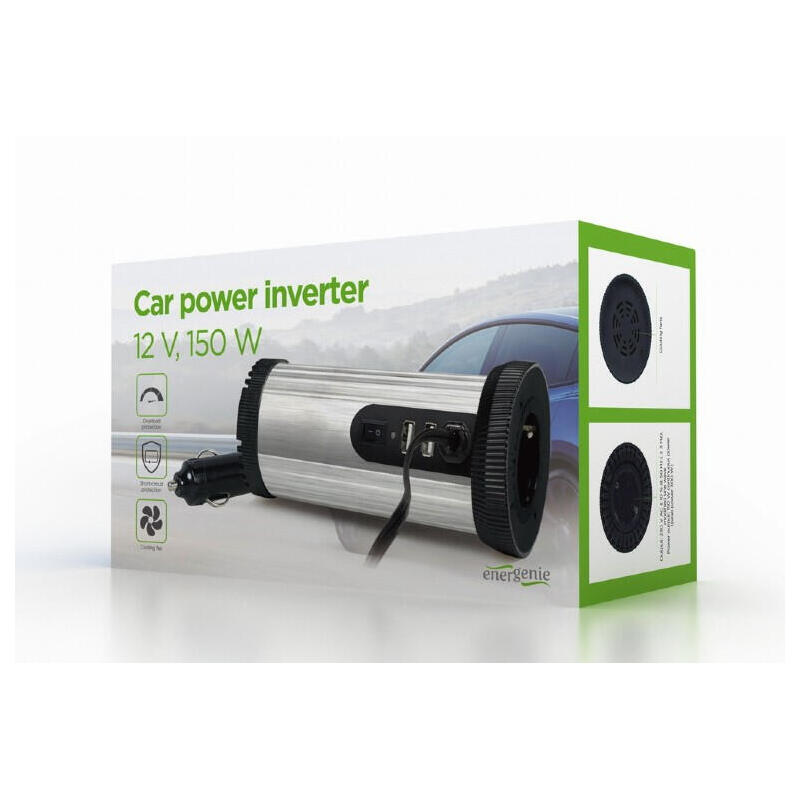Gembird Eg-Pwc150-01 12 V Car Power Inverter 150 W