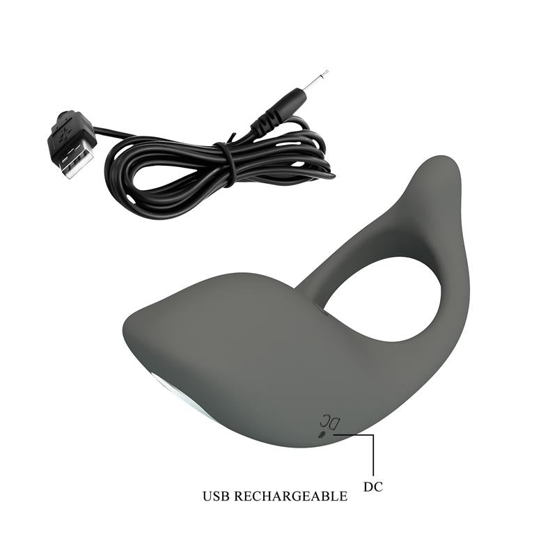 Pretty Love - Gemma Anillo Vibrador Con Memoria Gris