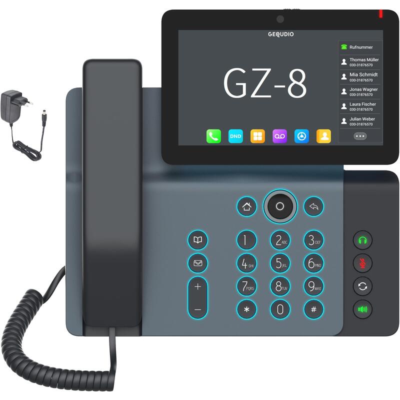 Gequdio High-End Ip Telefon Gz-8 Con Netzteil Con Touchdispl