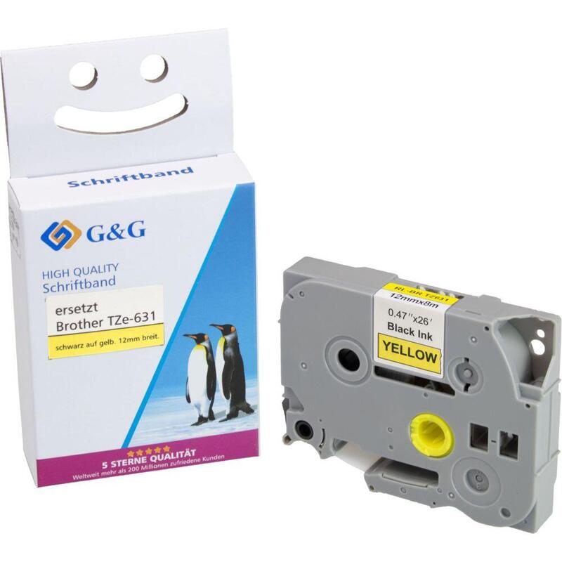 G&G Cinta Para Etiquetadora Compatible Con Brother Tze-631