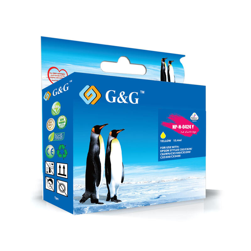 G&G Epson T0424 Amarillo Tinta Pigmentada Generico C13t04244010