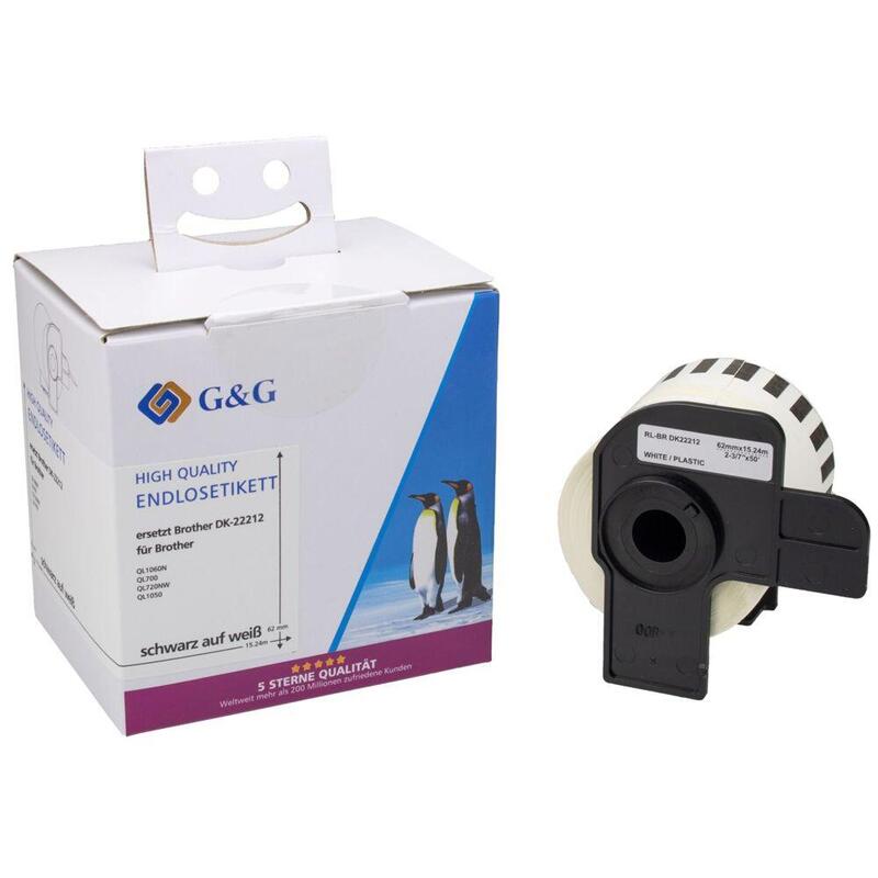 G&G Etiketten-Rolle Compatible Con Brother Dk-22212