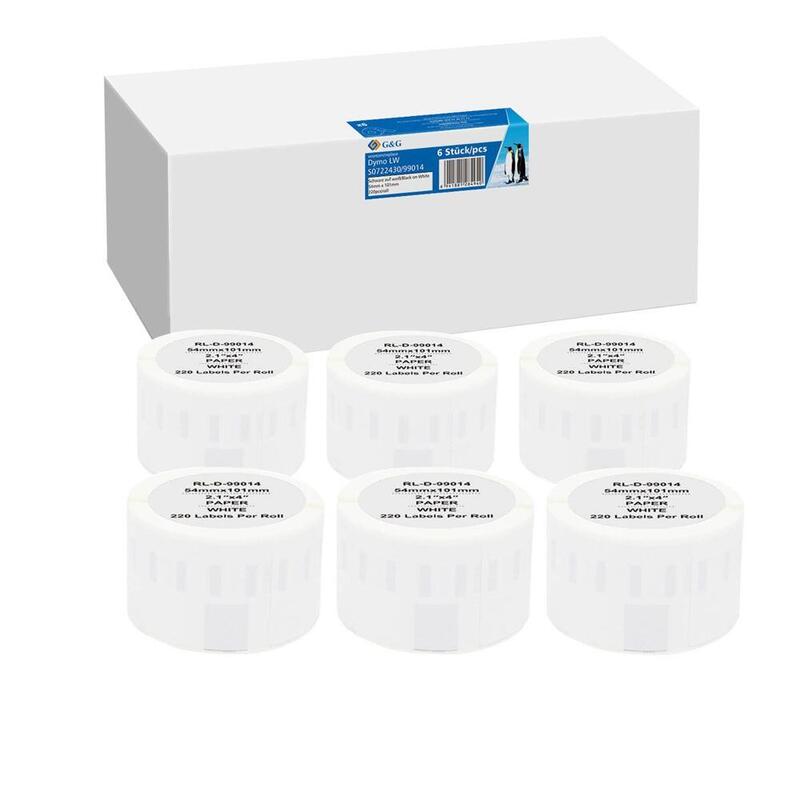 G&G Etiquetas 6x 220 Unidades Dymo 99014/ S0722430 54 X 101mm