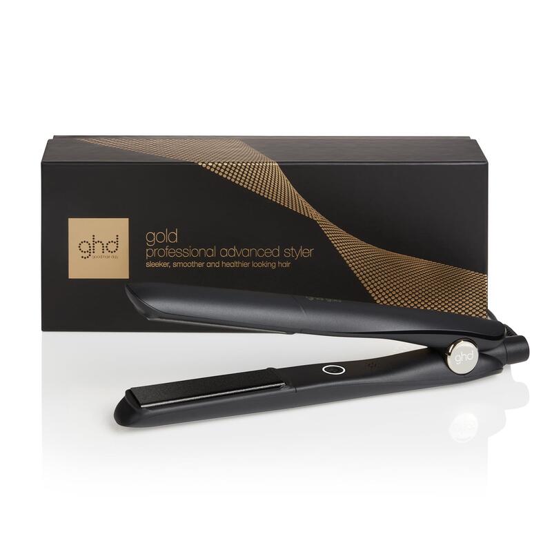 Ghd Gold - Plancha De Pelo Profesional Para Alisar, Rizar Y Crear Ondas, Temperatura Óptima De Peinado 185ºc, Tecnología Dual-Zone, Negro