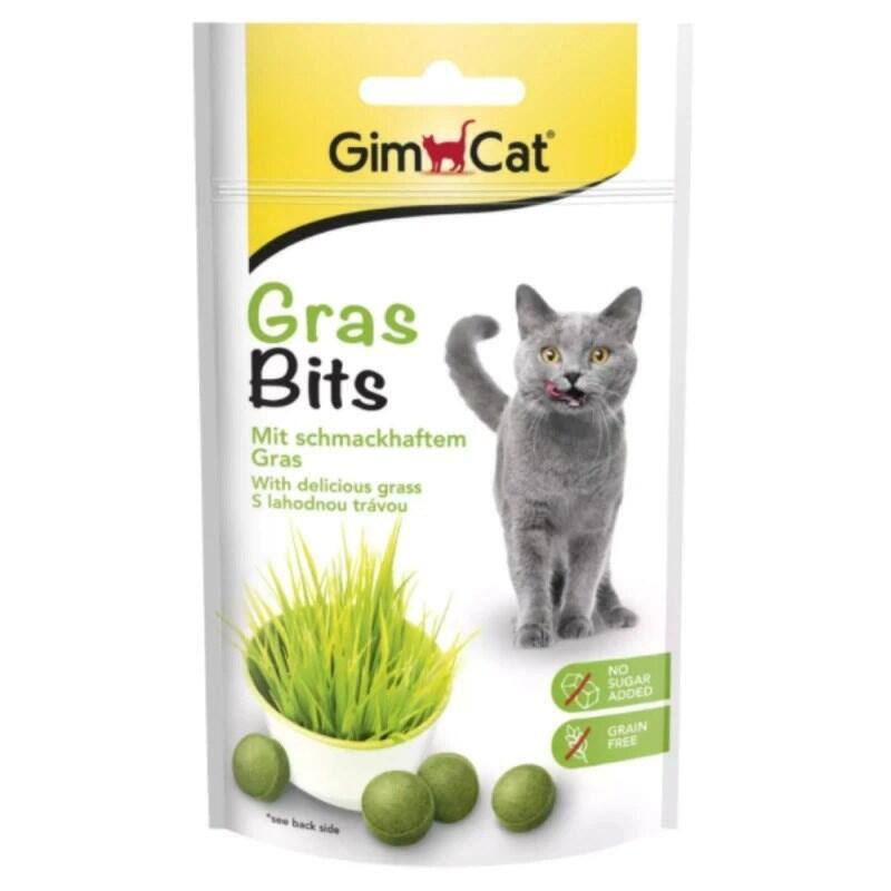 Gimcat Hierba Bits - Bocadillo Para Gatos Sin Cereales Y Rico En Vitaminas Con Hierba Real - 1 Bolsa (1 X 425 G)
