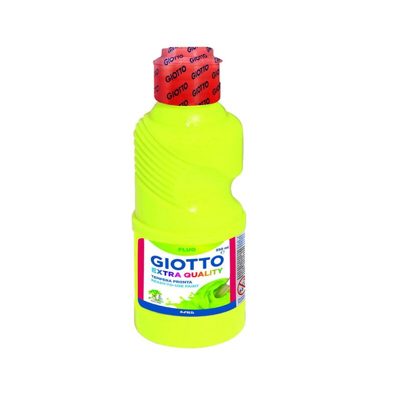 Giotto Témpera Fluo Amarillo Botella 250 Ml
