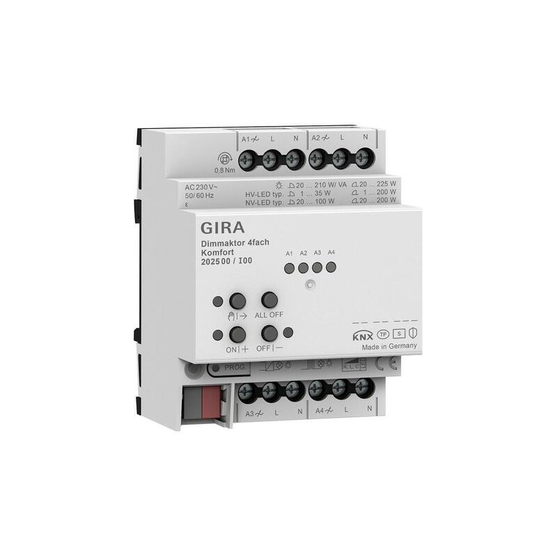 Gira 202500 Dimmaktor 4f Reg Kmf Knx Secure
