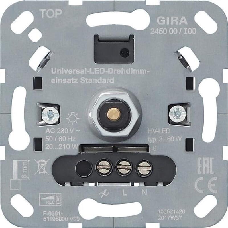 Gira 245000 Uni-Led-Drehdimmeins. Standard Inserto