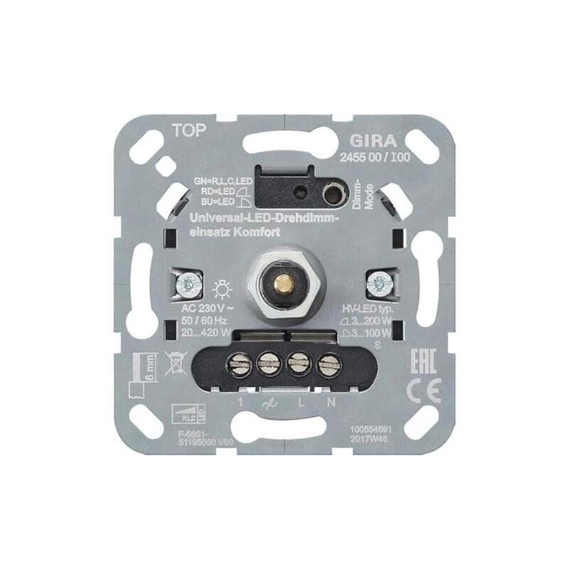 Gira 245500 Uni-Led-Drehdimmeins. Komfort Inserto