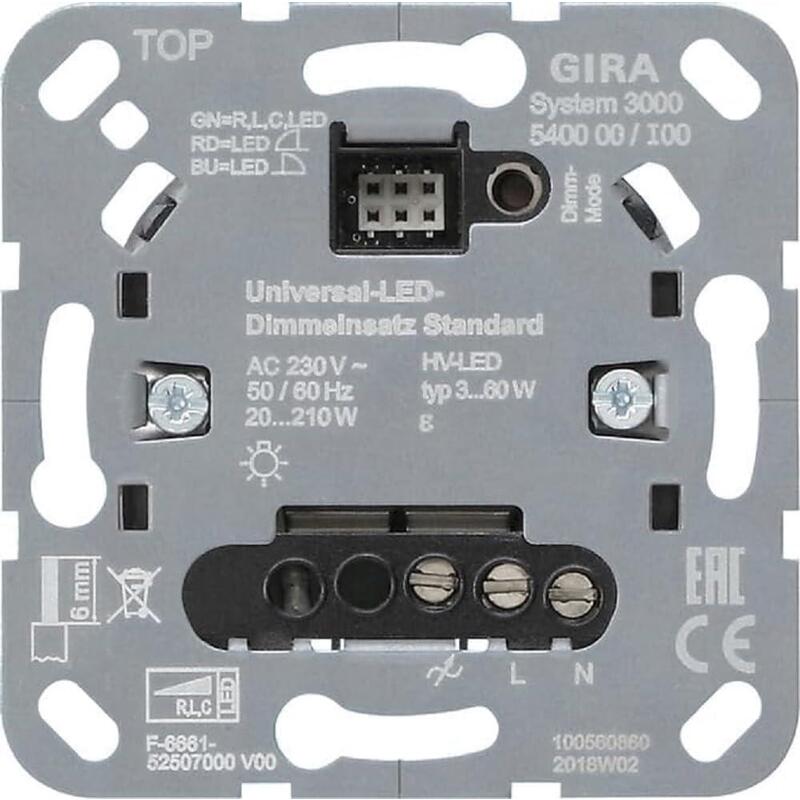 Gira 540000 S3000 Uni-Led-Dimmeins. Std Inserto