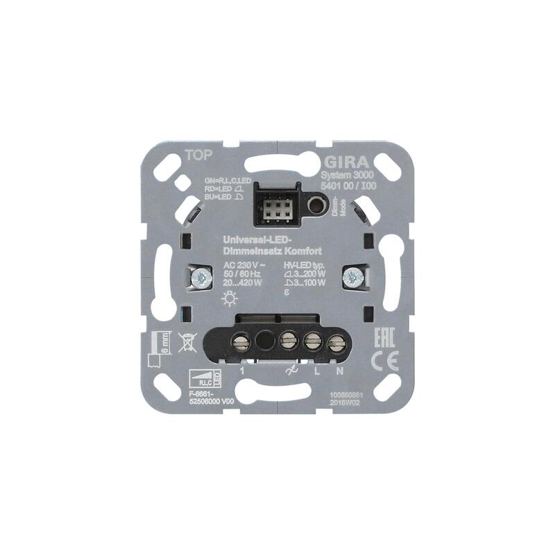 Gira 540100 S3000 Uni-Led-Dimmeins. Komfort Inserto