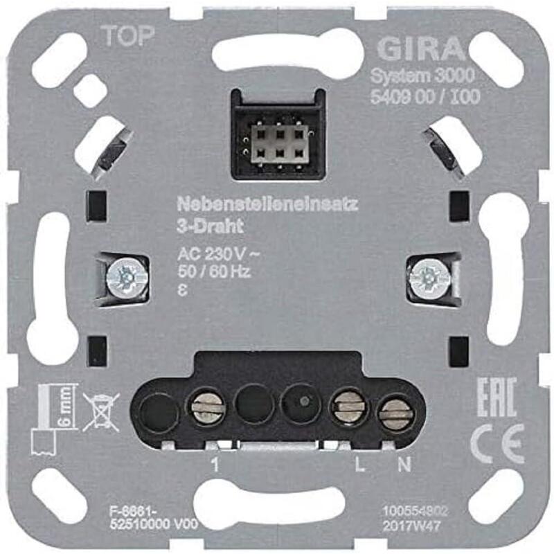 Gira 540900 S3000 Nebenst.Eins. 3-Cable Inserto