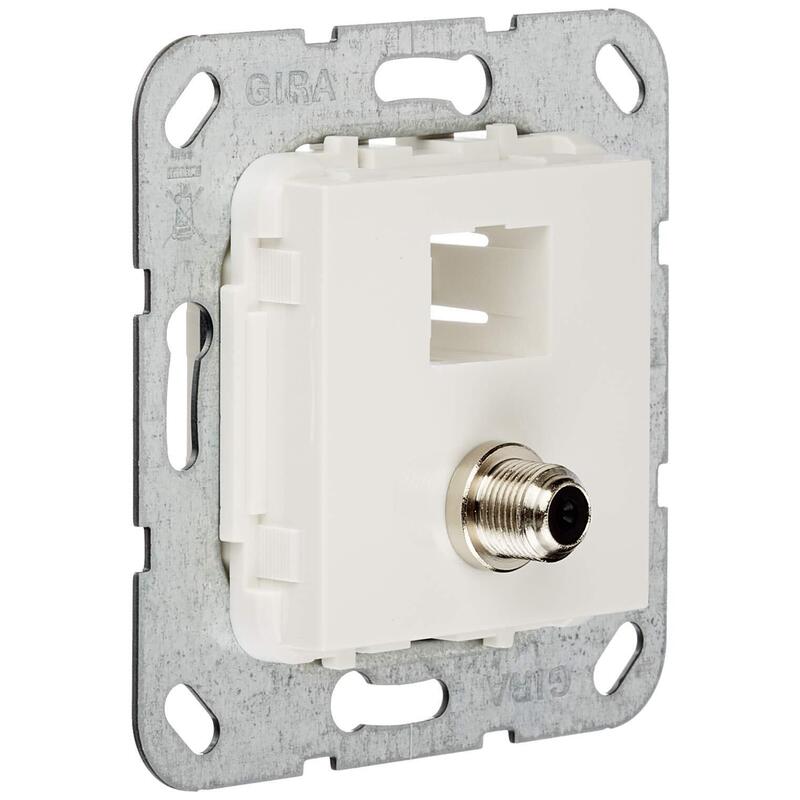 Gira 569703 Mj Rj45 Cat 6a 10 Gb,Sat F Gender Ch.Inserto Blanco Puro