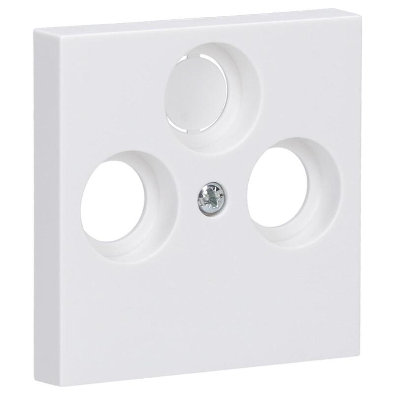 Gira - System 55 - Cubierta Para Koaxial-Antena Toma De Corriente *Blanco Puro Satinado*