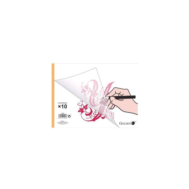 Golden Bloc Papel Vegetal Encolado 10 Hojas 70 Gr. 31x24cm