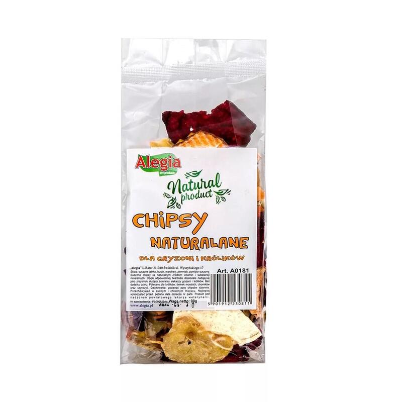 Golosina Para Roedores Y Conejos  Alegia Natural Chips  90g
