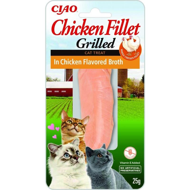 Goma Para Gatos Inaba Grilled Chicken Fillet In Chicken Flavored Broth  25 G