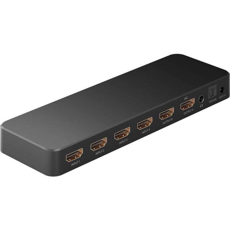 Goobay Conmutador Matricial Hdmi 4 A 2 4k @ 60hz, Divisor Hdmi Negro 58479