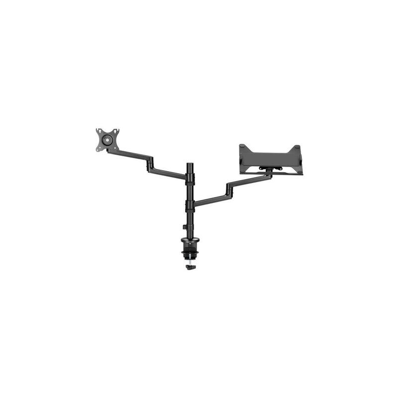 Goobay Deluxe Soporte Para Monitor Con Brazo Para Portátil Negro, Para Monitores De 17" - 32" (43 - 81cm) 74417