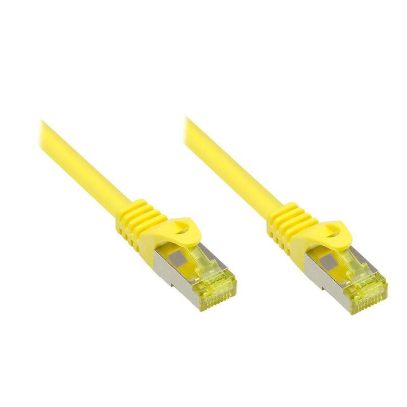 Goodconnections Rj45 Cable De Red Con Cat. 7 Cable A Granel Y Protector De Pestaña (), S Ftp, Pimf, Libre De Halógenos, 500mhz, Ofc, Verde, 0,25m,