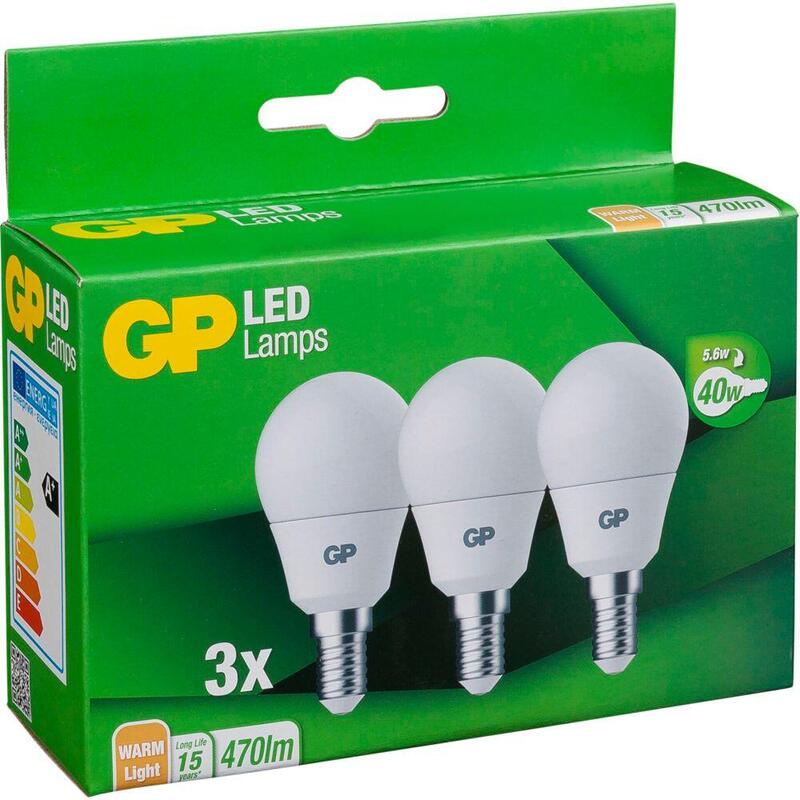 Gp Bombillas A45 Mini Globo E14, 5,6w (40w) 470lm Gp 087854 Pack 3