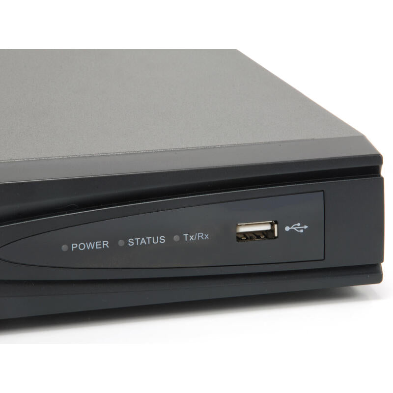 Grabador De Video Level One 4 Canales 4 Puertos Red Poe H.265 Negro Nvr-0504