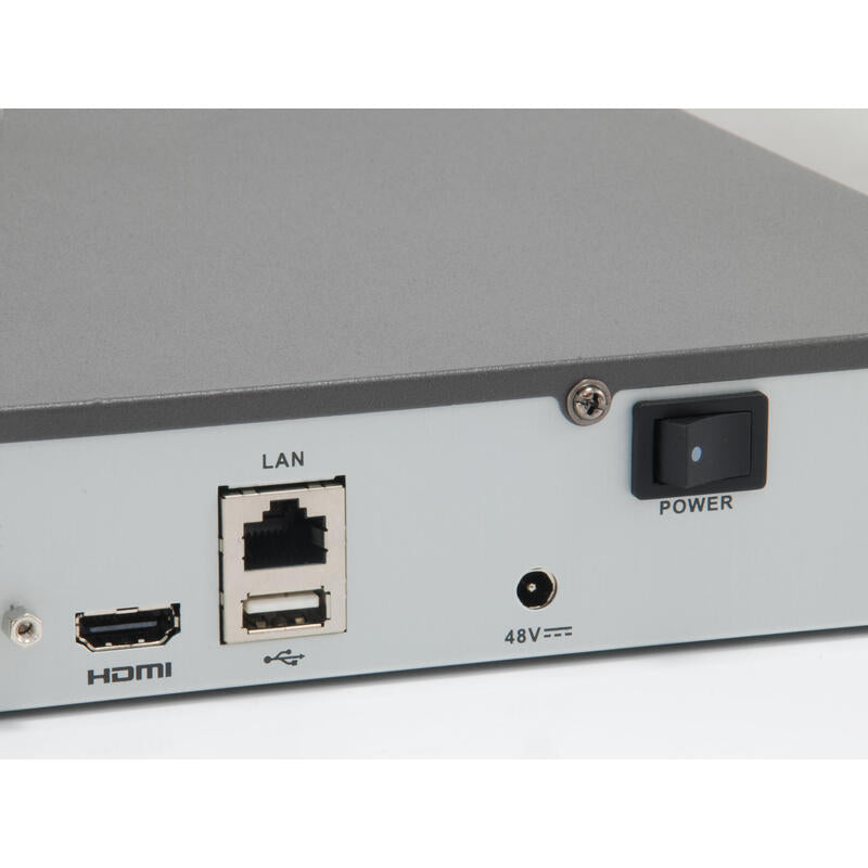 Grabador De Video Level One 4 Canales 4 Puertos Red Poe H.265 Negro Nvr-0504