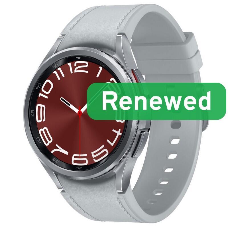 Grade A  Samsung Galaxy Watch6 Classic Bt 43mm (Sm-R950n)  1.3" Super Amoled  Bluetooth  Silver  Wear Os