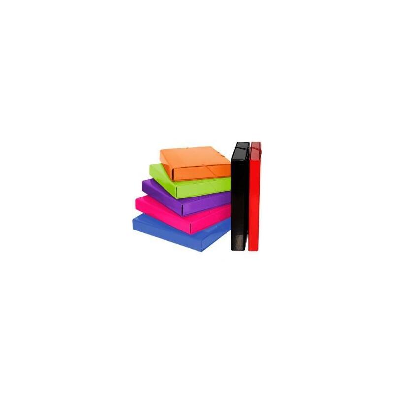 Grafoplás Cajas De Proyectos Ecoproject Multiline Con Gomas Y Lomo De 3cm Lila