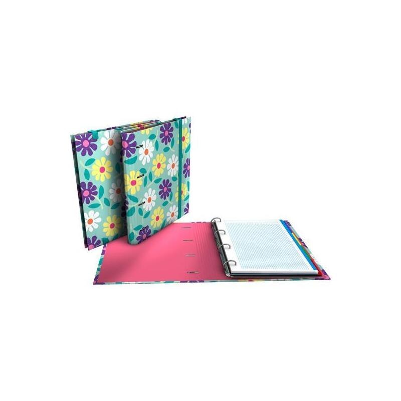 Grafoplás Carpebook Anillas 4d35mm Recambio 100h 5x5 Ec3.Forrado Din-A4 Flowers