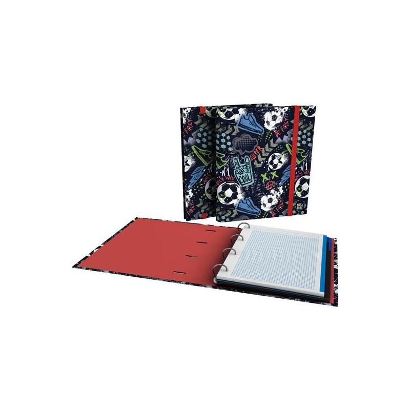 Grafoplás Carpeta Anillas Mixtas 4x35 Carpebook A4 C/Recambio 90h 5x5 90gr Cartón Forrado Bits&Bobs Match