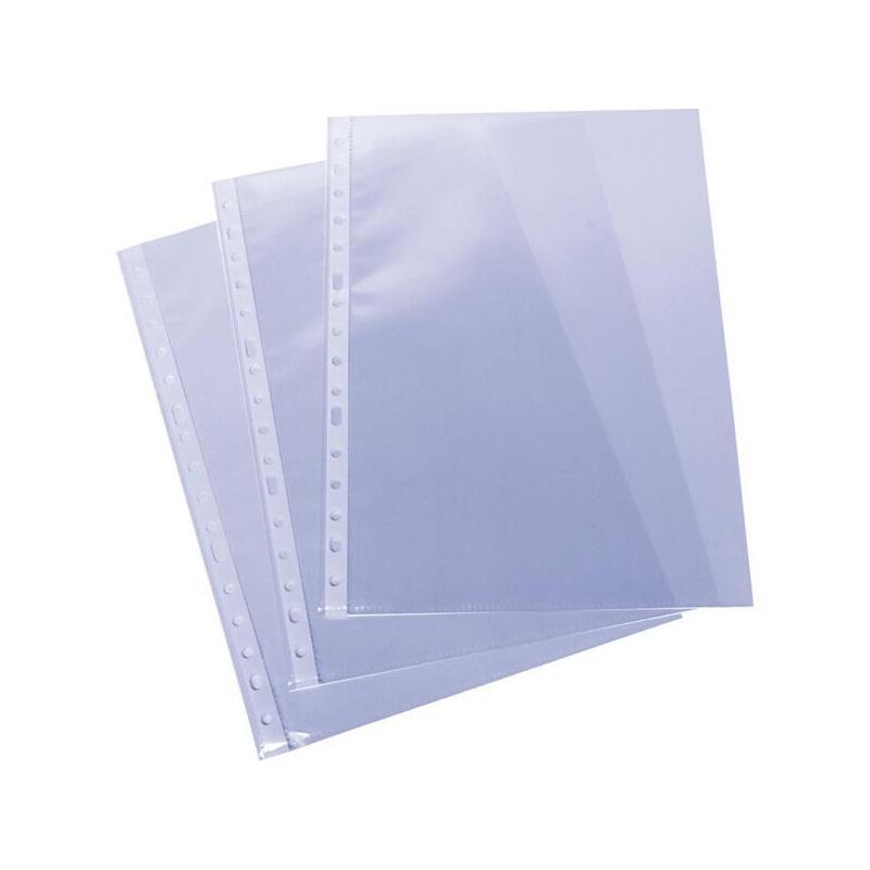 Grafoplas Fundas Multitaladro 11 Pp Transparentes 80 Micras Galga Extra Piel Naranja A4 Paquete -100u-