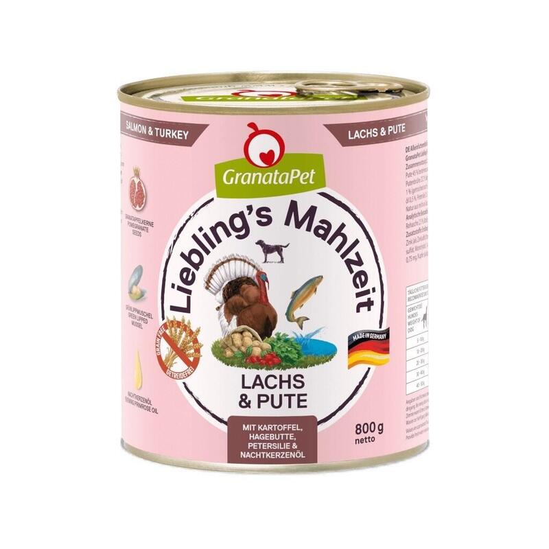 Granatapet Liebling'S Mahlzeit Salmon And Turkey - Comida Húmeda Para Perros - 800g