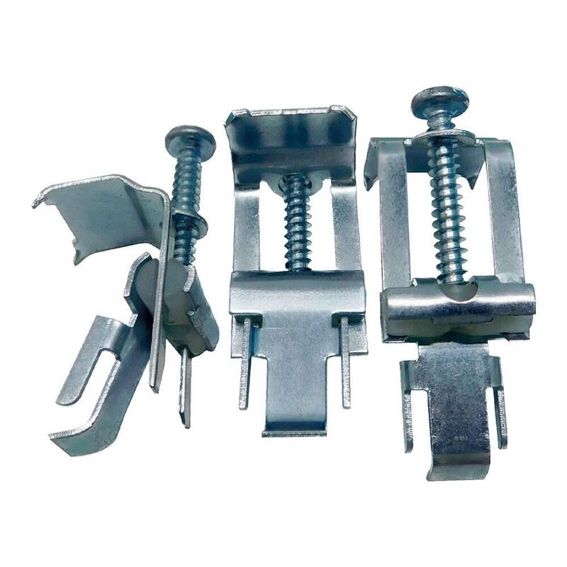 Grapas Sujeción Fregadero Grp03, Acero, Acabado Niquelado, 50 X 18 Mm, 6 Uds, Blister