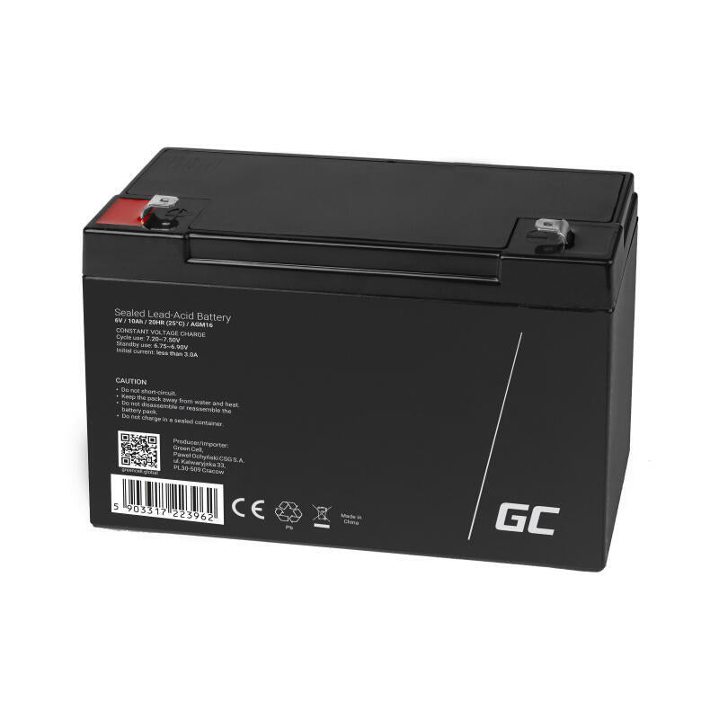 Green Cell Agm16 Batería Ups Sealed Lead Acid (Vrla) 6 V 10 Ah