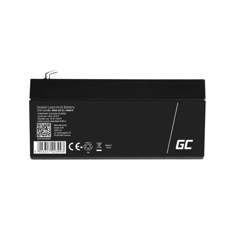 Green Cell Agm19 Batería Para Sistema Ups Sealed Lead Acid (Vrla) 12 V 3,3 Ah