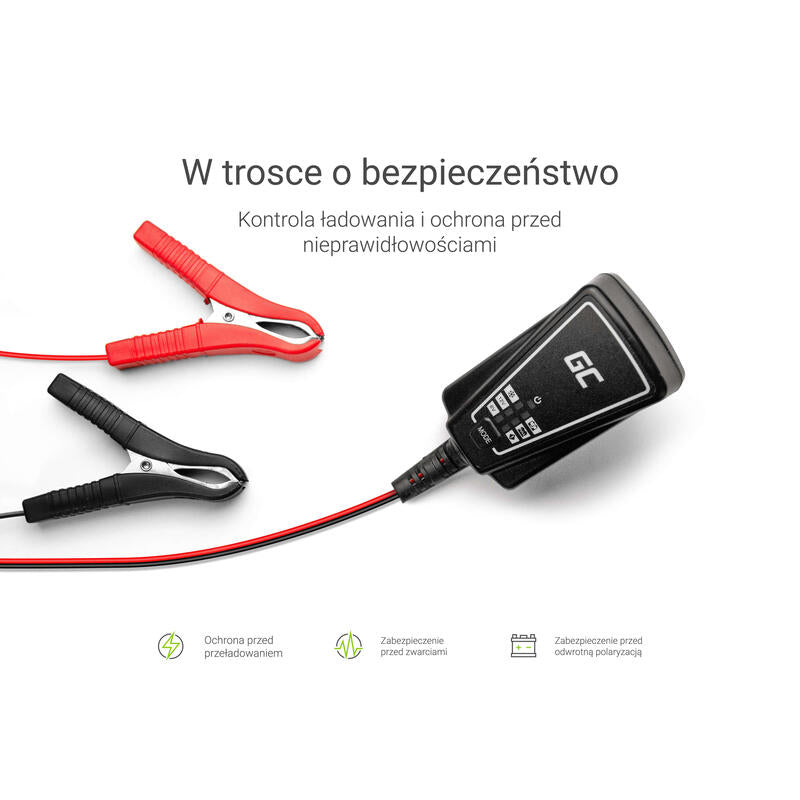 Green Cell Cargador Para Baterias 6v / 12v (1a)