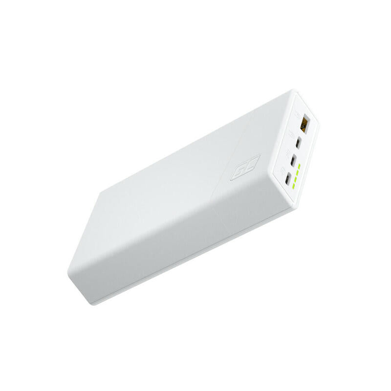 Green Cell Powerbank Powerplay 20s Blanco 20000mah 22.5w 3x Usb-C 1x Usb-A