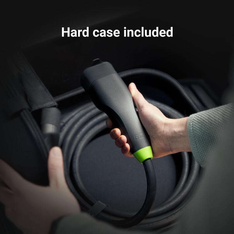 Green Cell Snap Type 2 Ev Charging Cable 22 Kw 7 M For Tesla Model 3 S X Y, Vw Id.3, Id.4, Kia Ev6, Hyundai Ioniq 5, Ford Mach-E