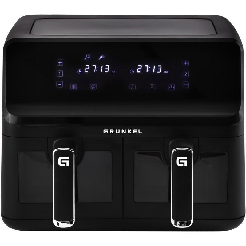 Grunkel Freidora Sana Sin Aceite 2700w  Digital 4l X 2 Cestas Negra