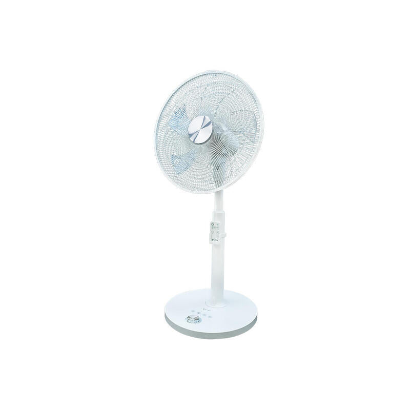 Grunkel Ventilador De Pie 2-28w Regulable Ultrasilencioso Programable 12 Velocidades Blanco