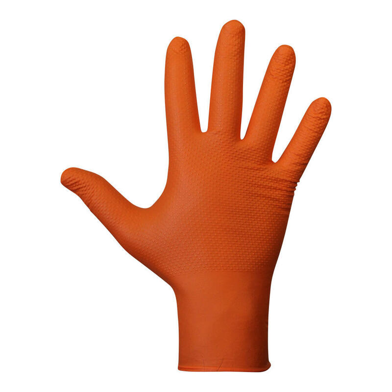 Guante Agility Grip Nbr S/Polvo Naranja T8. Juba