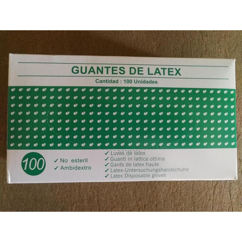 Guantes De Latex Sin Polvo P/100-M