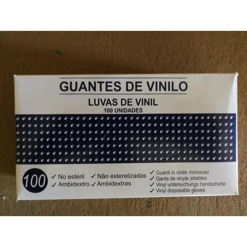 Guantes De Vinilo Sin Polvo P/100-L