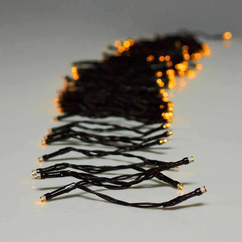 Guirnalda A Pilas Multifuncion 96 Leds Cable Negro Luz Blanco Calido 7,5m