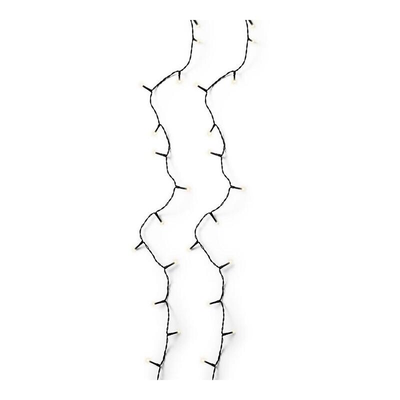 Guirnalda Multifunción, Uso Exterior, Basic, Blanco Cálido, Cable Negro, 120 Leds, 9 M